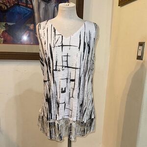 Impulse California Stylish Black/ White Women's Top Size Medium